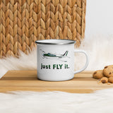 Just Fly It Enamel Mug - Add Your N#