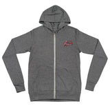 Custom Lightweight Bella + Canvas 3939 Zip Embroidered Hoodie
