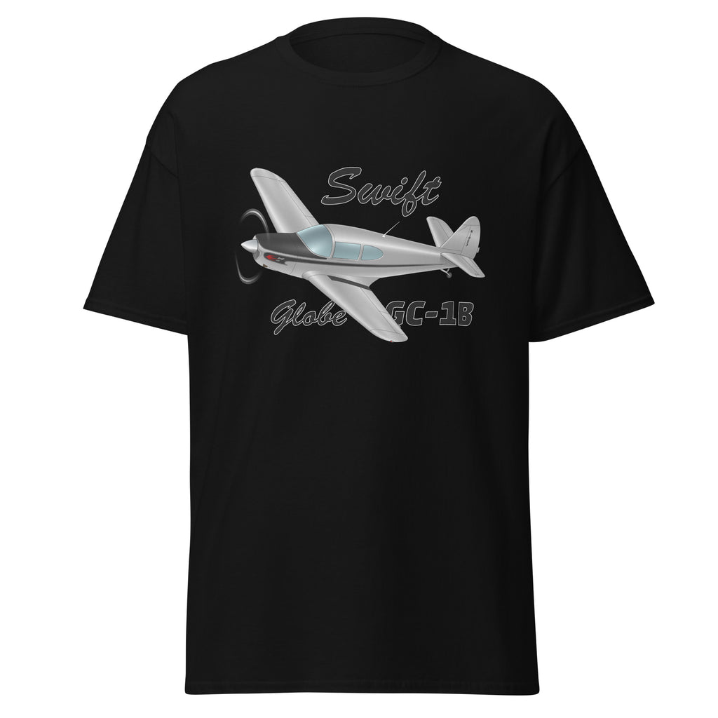 Globe/Temco Swift GC-1B (Black) Airplane T-shirt - Personalized with N#