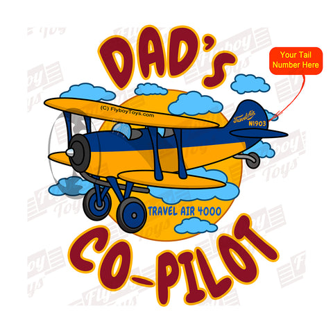 Dad's Co-Pilot Curtis Wright Travel Air (Yellow/Blue) Airplane Design