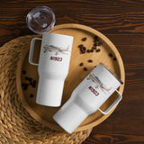 Airplane Travel Mug w/ Handle (AIRG9G385260-CM1) - Add Your N#