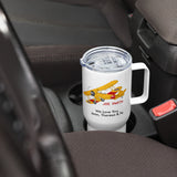 Greatest Dad Ever Custom Airplane Travel Mug w/ Handle