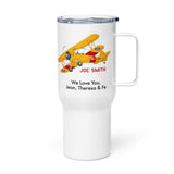 Greatest Dad Ever Custom Airplane Travel Mug w/ Handle