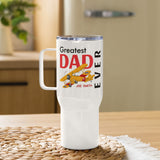Greatest Dad Ever Custom Airplane Travel Mug w/ Handle