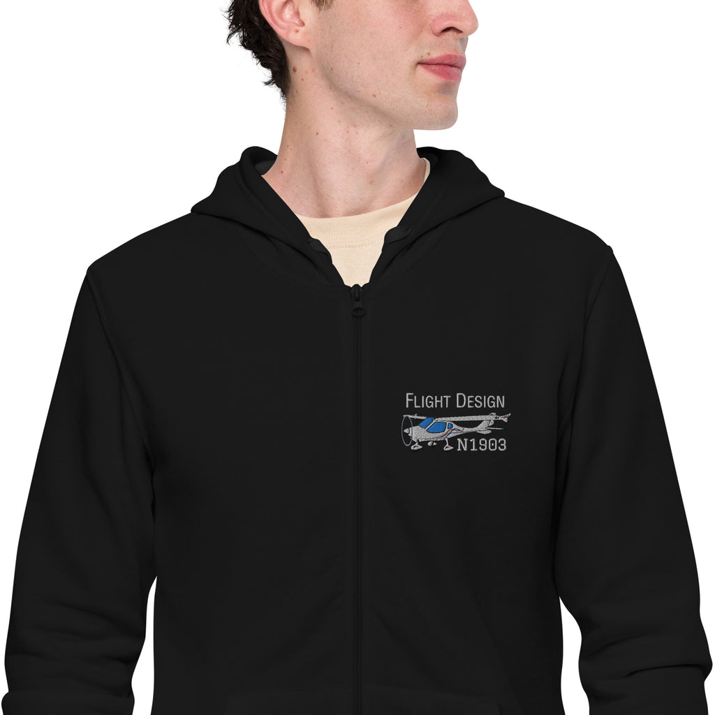 Unisex Basic Zip Hoodie (Embroidered - Left Chest)