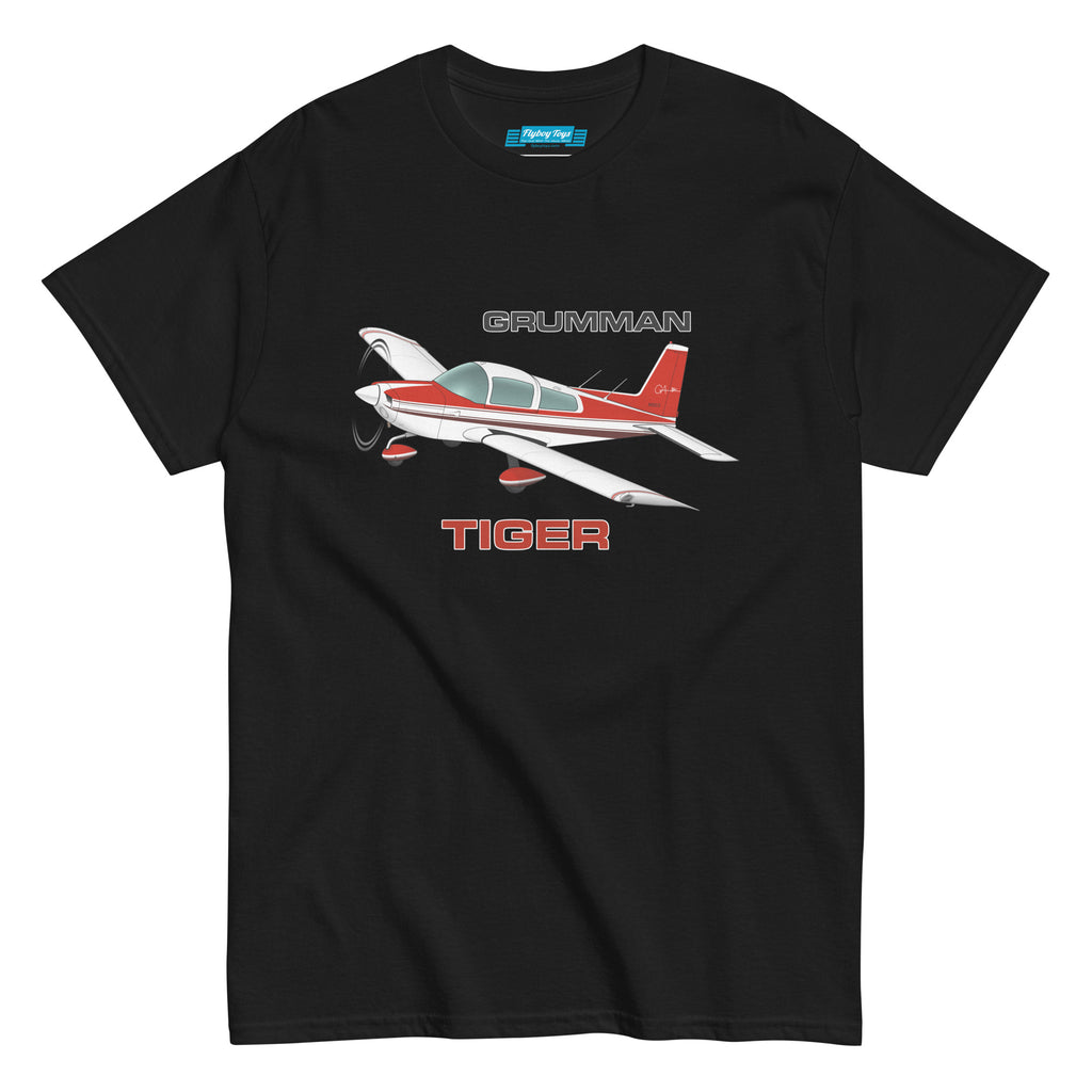 Grumman Tiger (Red #3) Airplane T-Shirt - Personalized w/ Your N#