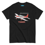 Grumman Tiger (Red #3) Airplane T-Shirt - Personalized w/ Your N#