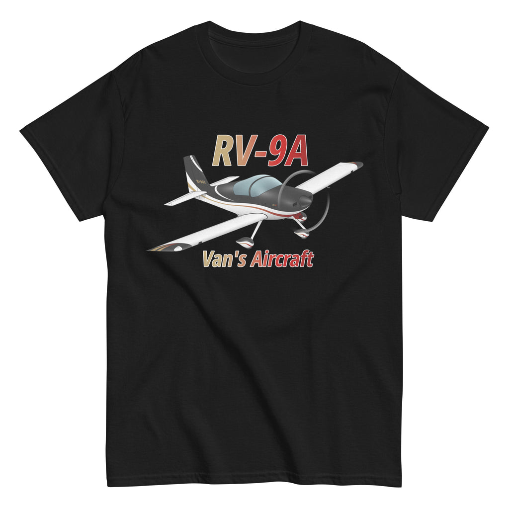 RV-9A Van's Aircraft Custom Airplane T-Shirt  - Personalized with your N#