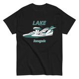 Flyboy Toys Lake LA-250 Renegade custom airplane T-shirt in black, front view