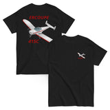 Flyboy Toys Ercoupe 415C airplane T-shirt in black with personalized N-number, front and back print