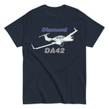 Diamond DA-42 (Blue) Airplane T-shirt - Personalized with N#