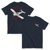 Flyboy Toys Ercoupe 415C airplane T-shirt in navy with personalized N-number, front and back print