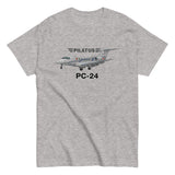 Pilatus PC-24 (Silver) Airplane T-Shirt - Personalized w/ Your N#