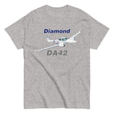 Diamond DA-42 (Blue) Airplane T-shirt - Personalized with N#