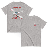 Flyboy Toys Ercoupe 415C airplane T-shirt in sport grey with personalized N-number, front and back print