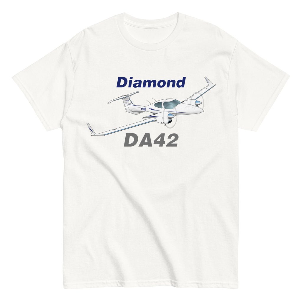 Diamond DA-42 (Blue) Airplane T-shirt - Personalized with N#