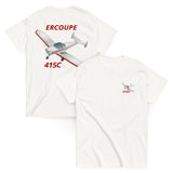 Flyboy Toys Ercoupe 415C airplane T-shirt in white with personalized N-number, front and back print