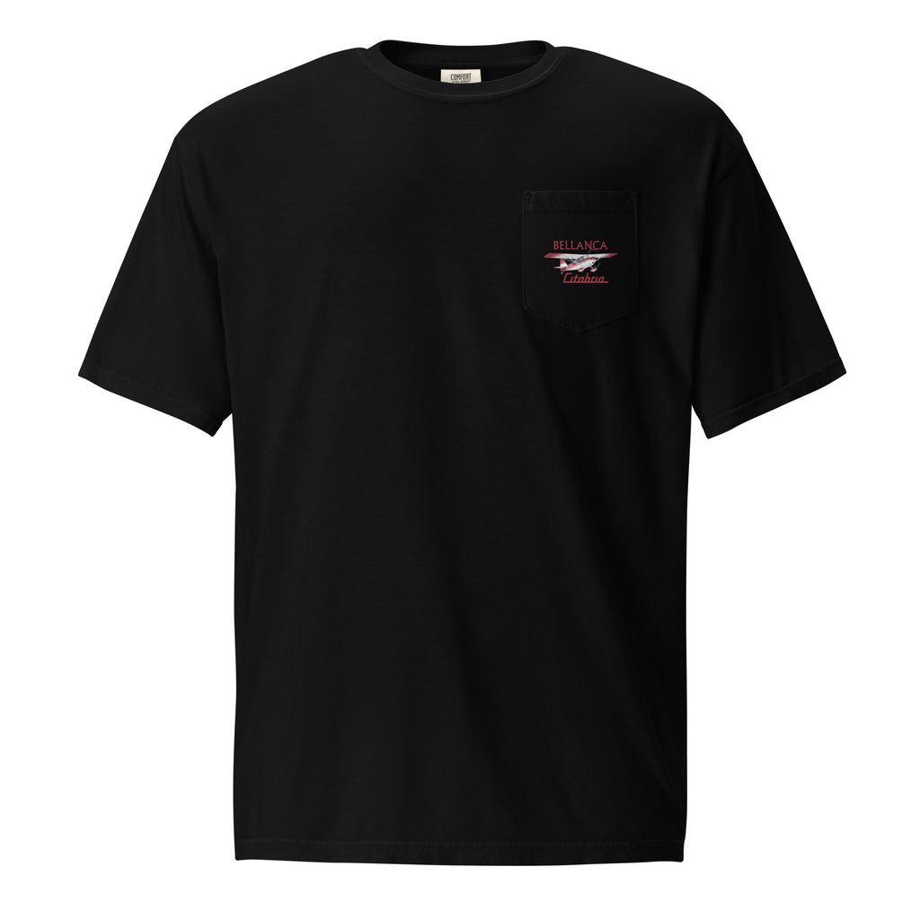 Custom unisex Garment-dyed Pocket t-shirt - Add your Airplane