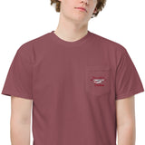 Custom unisex Garment-dyed Pocket t-shirt - Add your Airplane