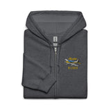 Custom G18600 Unisex Heavy Blend Zip Hoodie Embroidered (Lef Chest) - Add Your N#
