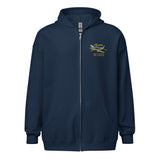 Custom G18600 Unisex Heavy Blend Zip Hoodie Embroidered (Lef Chest) - Add Your N#