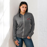 Custom Lightweight Bella + Canvas 3939 Zip Embroidered Hoodie