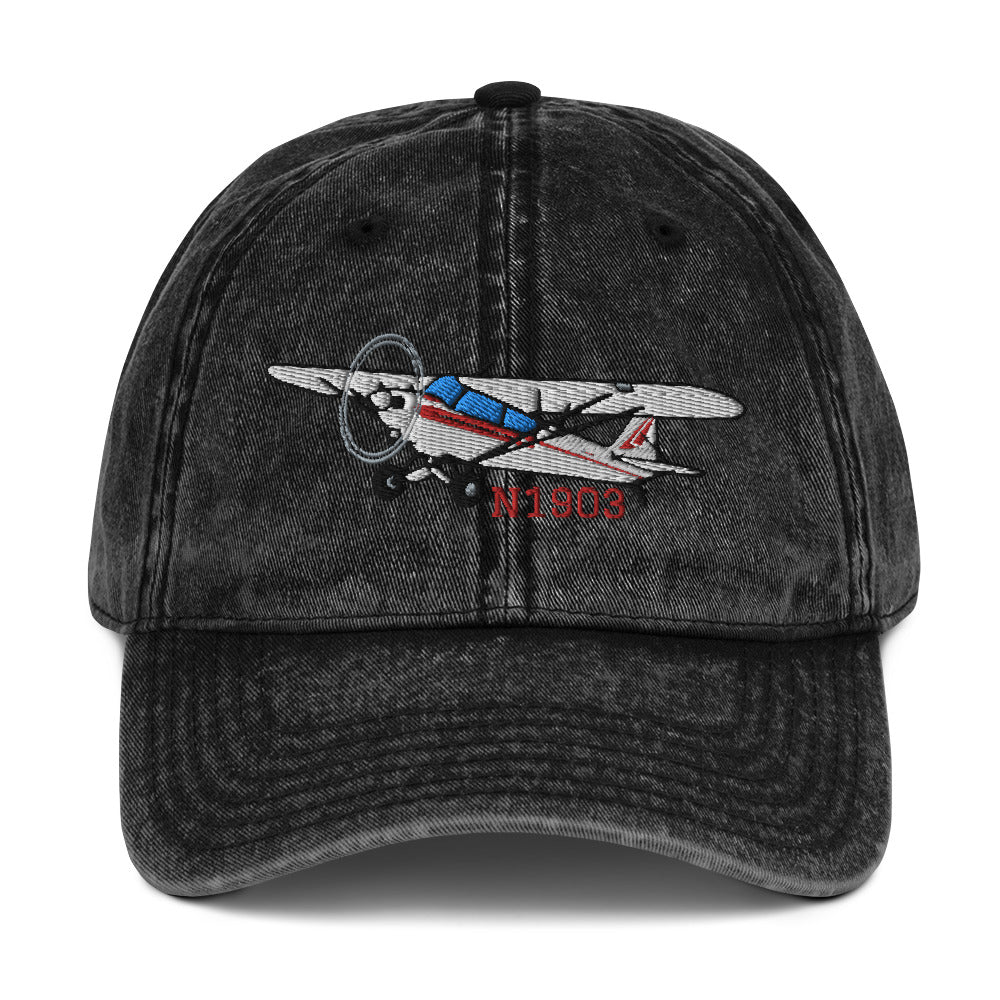 Airplane Embroidered Vintage Cap (AIRG9GG1H-R6) - Personalized