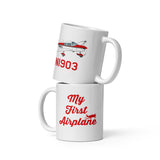 My First Airplane Custom Mug - Personalized with N#