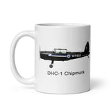 De Havilland DHC-1 Chipmunk Airplane Ceramic Mug - Personalized w/ N#