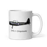 De Havilland DHC-1 Chipmunk Airplane Ceramic Mug - Personalized w/ N#