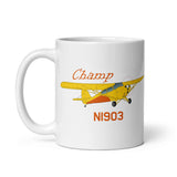 Aeronca Champ Airplane Ceramic Mug - Personalized w/ N#