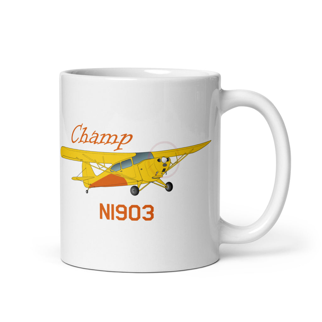 Aeronca Champ Airplane Ceramic Mug - Personalized w/ N#
