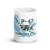 Republic P-47 Thunderbolt White Mug (Cloudscape Edition) - Personalized