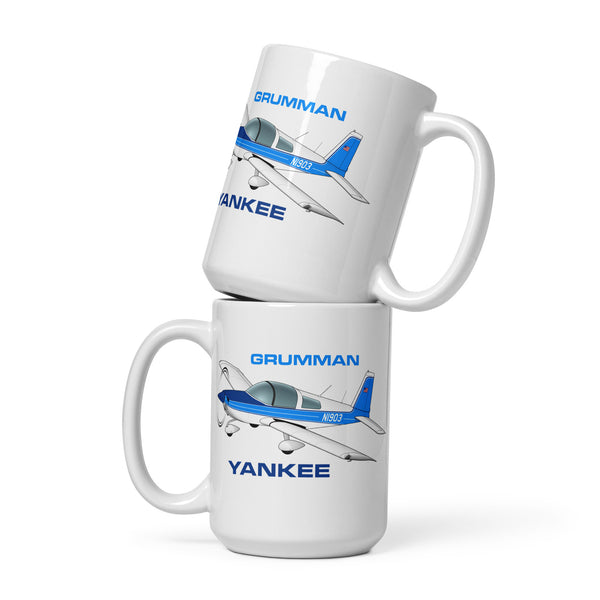 Grumman American AA-1 Yankee Airplane Mug - Personalized with Your N#   Flyboy Toys