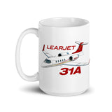 Flyboy Toys Learjet 31A Airplane Ceramic Mug - Personalized w/ N#