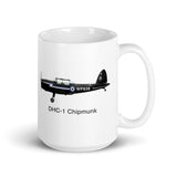 De Havilland DHC-1 Chipmunk Airplane Ceramic Mug - Personalized w/ N#