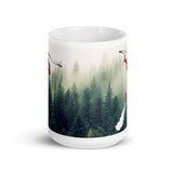 Helicopter with Bucket HELI25CUH1BUCKET-R1  White glossy 15 oz mug