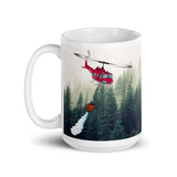 Helicopter with Bucket HELI25CUH1BUCKET-R1  White glossy 15 oz mug