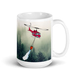 Helicopter with Bucket HELI25CUH1BUCKET-R1  White glossy 15 oz mug