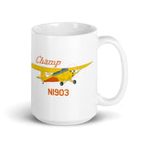 Aeronca Champ Airplane Ceramic Mug - Personalized w/ N#