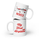 My First Airplane Custom Mug - Personalized with N#