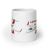 Flyboy Toys Learjet 31A Airplane Ceramic Mug - Personalized w/ N#