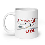 Flyboy Toys Learjet 31A Airplane Ceramic Mug - Personalized w/ N#