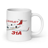 Flyboy Toys Learjet 31A Airplane Ceramic Mug - Personalized w/ N#