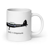 De Havilland DHC-1 Chipmunk Airplane Ceramic Mug - Personalized w/ N#