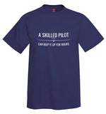 Skilled Pilot Aviation Airplane T-Shirt