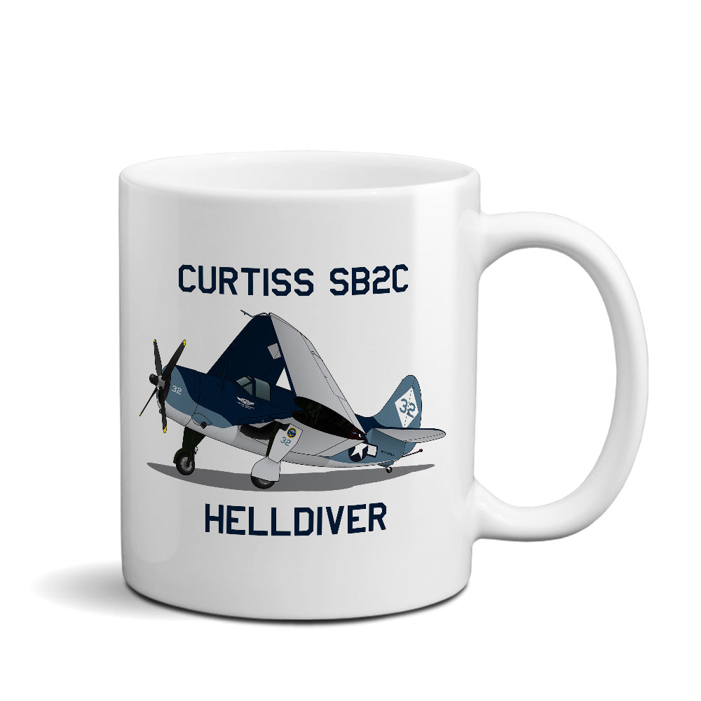 Curtiss SB2C Helldiver Airplane Ceramic Mug - Personalized