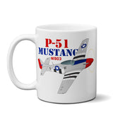 North American P-51 Mustang Airplane Ceramic Mug - Personalized w/ N#