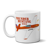 North American P-51 Mustang Airplane Ceramic Mug - Personalized w/ N#