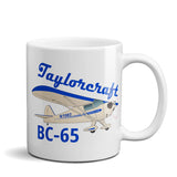 Taylorcraft BC-65 Airplane Ceramic Mug - Personalized w/ N#